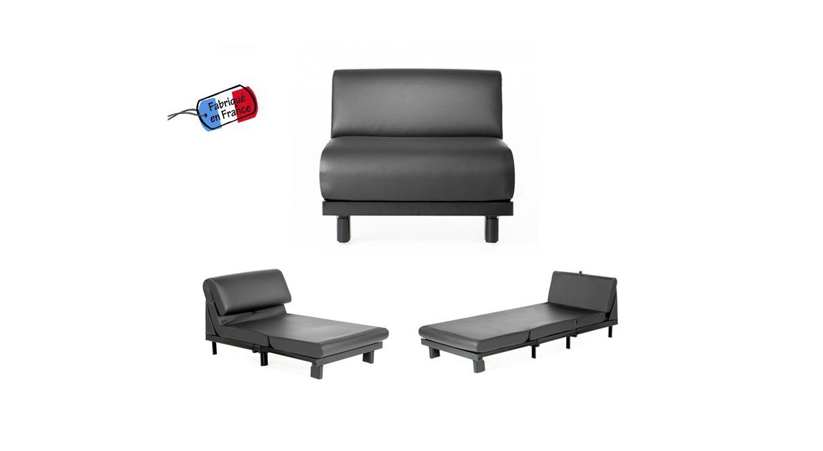 fauteuil lit convertible noir likoolis